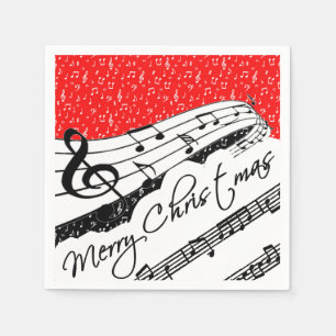 Merry Christmas music theme Napkin