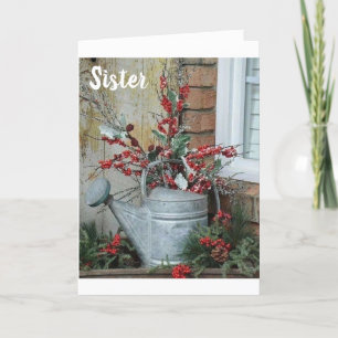 MERRY CHRISTMAS ***MY SISTER*** WITH LOVE & THANKS HOLIDAY CARD