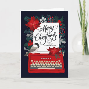 Merry Christmas My Sweetheart Vintage Typewriter Card