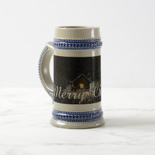 Merry Christmas Mystic Cabin Deep Woods Beer Stein