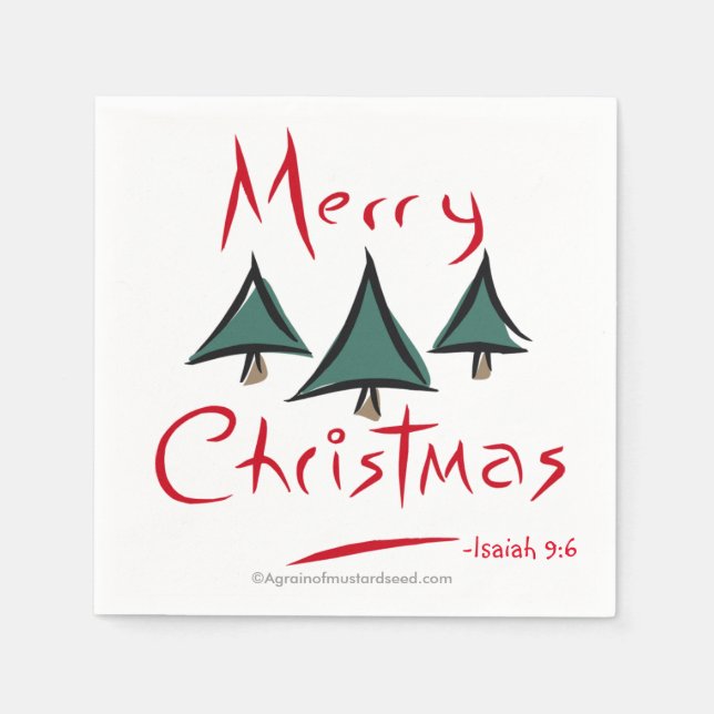 Merry Christmas Napkin (Front)