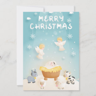 Merry Christmas Nativity Holiday Card