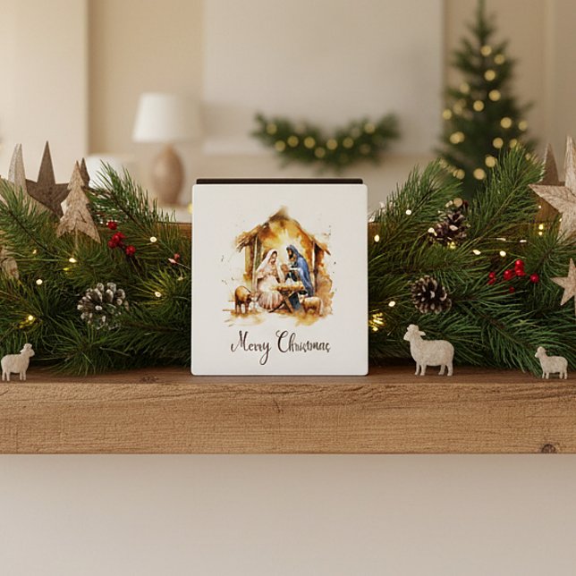 Merry Christmas Nativity Plaque (Creator Uploaded)