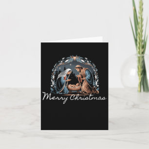 Merry Christmas Nativity Scene North Star Ba  Card