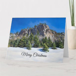 Merry Christmas - Nature, Snow and Evergreens Card