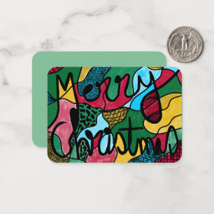 MERRY CHRISTMAS NEUROGRAPHIC & BLACK LINE CARD