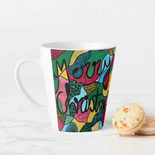 MERRY CHRISTMAS NEUROGRAPHIC & BLACK LINE  LATTE MUG