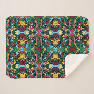 MERRY CHRISTMAS NEUROGRAPHIC & BLACK LINE SHERPA BLANKET
