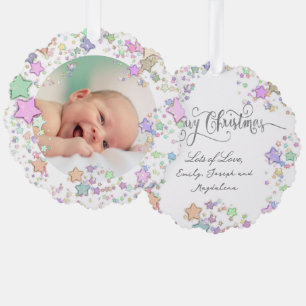 Merry Christmas new baby Ornament Card
