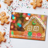 Merry Christmas New Home Address Gingerbread House