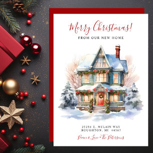 Merry Christmas New Home Moving Announcement