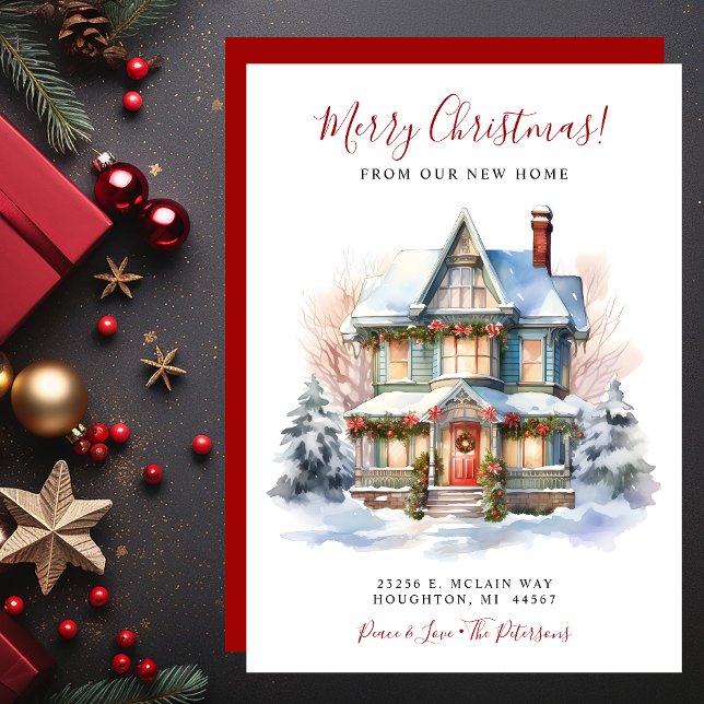 Merry Christmas New Home Moving Announcement (Creator Uploaded)