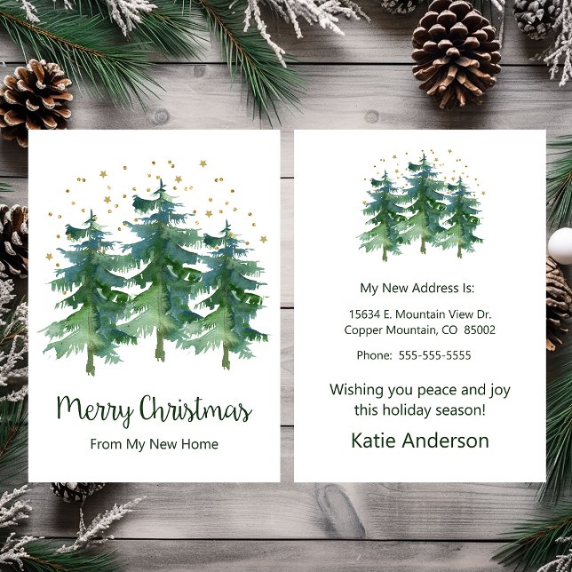 Merry Christmas New Home Pine Trees Announcement (Creator Uploaded)