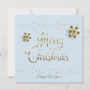 Merry Christmas & New Year! 2022 Gold Luxury Holiday Card