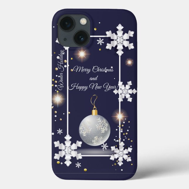 Merry Christmas & New Year! 20XX Silver Luxury Hol Case-Mate iPhone Case (Back)