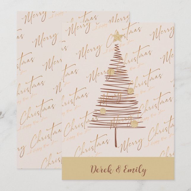 Merry Christmas New Year Christmas Tree Holiday  (Front/Back)