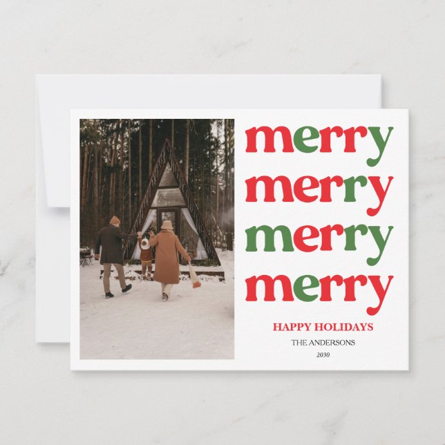 Merry Christmas New Year Cute Colourful Holiday  (Front)