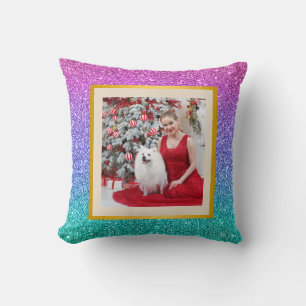 Merry Christmas & New Year gift background pattern Throw Pillow