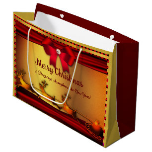 Merry Christmas - New Year Large Gift Bag