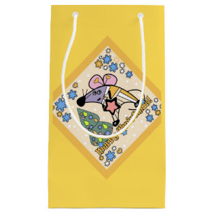Merry Christmas New Year Symbol Mouse Cartoon cute Small Gift Bag