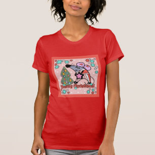 Merry Christmas New Year Symbol Mouse Cartoon cute T-Shirt