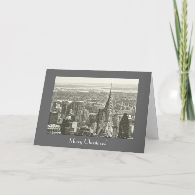 Merry Christmas - New York City Holiday Card (Front)
