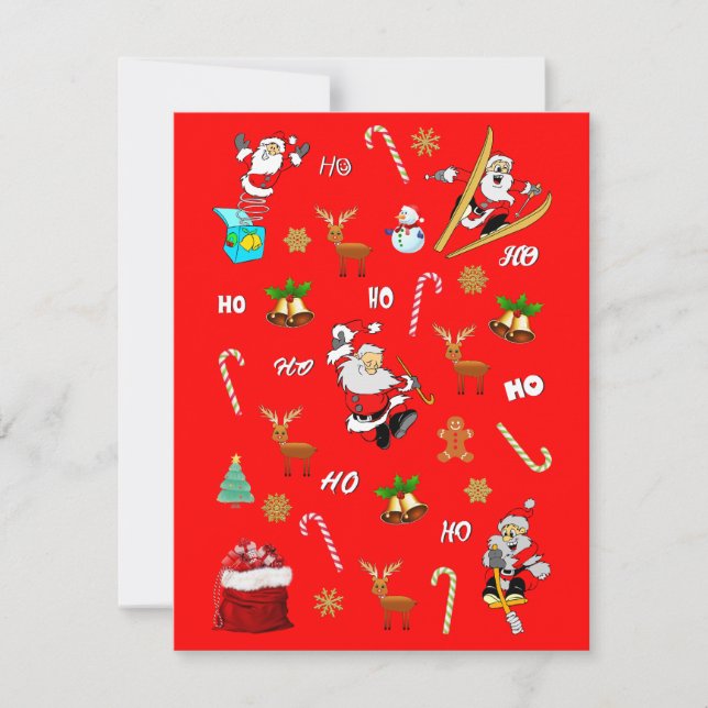 Merry Christmas Nice Naughty 25 December Christmas Card (Front)
