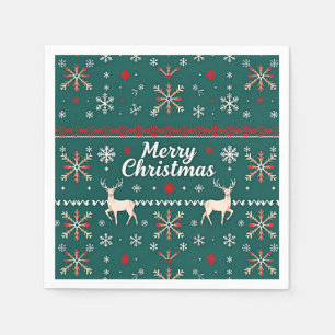Merry Christmas nordic pattern Napkin
