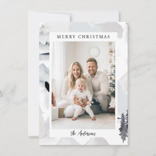 Merry Christmas! Nordic, simple photo  Holiday Card