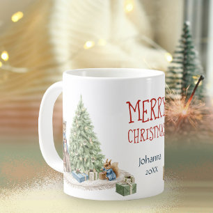 Merry Christmas Nostalgic Cute Animal Keepsake Coffee Mug