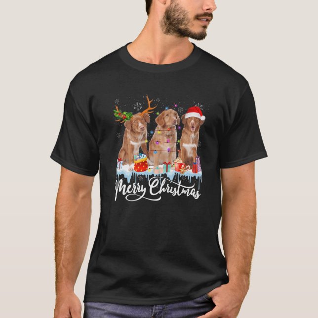 Merry Christmas Nova Scotia Duck Tolling Retriever T-Shirt (Front)