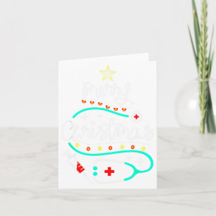 Merry Christmas Nurse Doctor Stethoscope Christmas Card