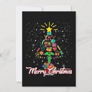 Merry Christmas Nurse Funny PICU Nurse Christmas Invitation