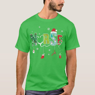 Merry Christmas Nurse Life Stethoscope Christmas X T-Shirt