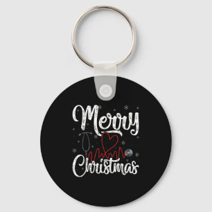 Merry Christmas Nurse Nursing Stethoscope, Keychain