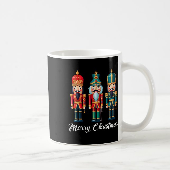 Merry Christmas Nutcracker Ballet Festive Xmas Men Coffee Mug (Right)