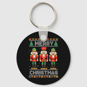 Merry Christmas Nutcracker Ballet Festive Xmas Men Keychain