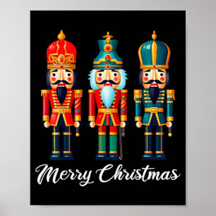 Merry Christmas Nutcracker Ballet Festive Xmas Men Poster