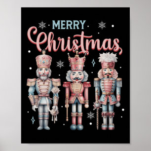 Merry Christmas Nutcracker Ballet Festive Xmas Men Poster