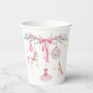 Merry Christmas Nutcracker Ballet Watercolor baby Paper Cups