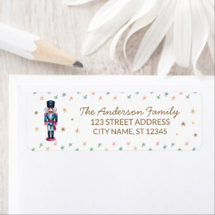 Merry Christmas Nutcracker Gold Return Address  