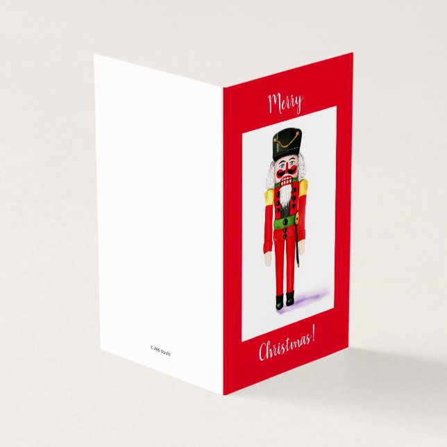 Merry Christmas Nutcracker Greeting Card (Outside)