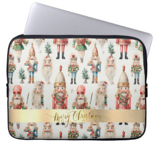 Merry Christmas Nutcracker Holiday Laptop Sleeve