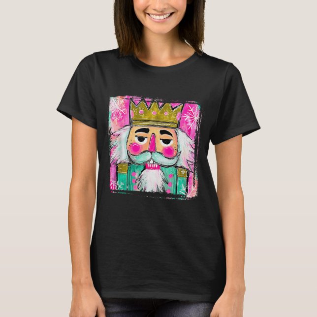 Merry Christmas Nutcracker Men Women Kids Xmas Paj T-Shirt (Front)