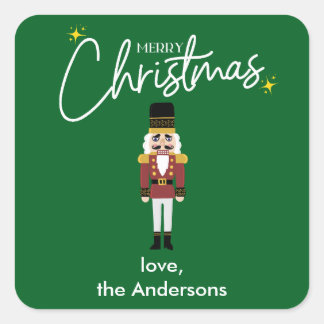 Merry Christmas Nutcracker Personalize Sticker