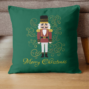 Merry Christmas Nutcracker Pillow Festive Classic