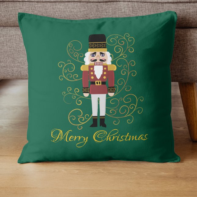 Merry Christmas Nutcracker Pillow Festive Classic (Creator Uploaded)