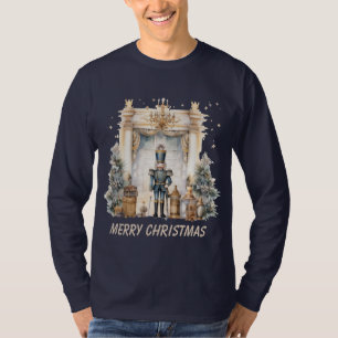 Merry Christmas nutcracker watercolor  T-Shirt