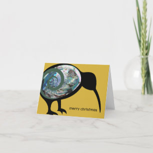 MERRY CHRISTMAS NZ XMAS AOTEAROA NEW ZEALAND KIWI HOLIDAY CARD