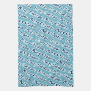 Merry Christmas On Ice Kitchen Towel